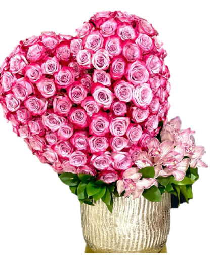 Pink Love $499.00 Pink Roses and Orchids