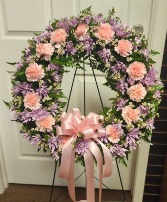 Pink Memorial Wreath 