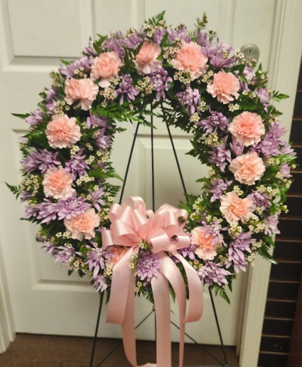 Pink Memorial Wreath 