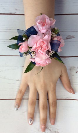 PINK MINI CARNATION WRIST CORSAGE