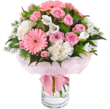 Pink Mini Roses floral design