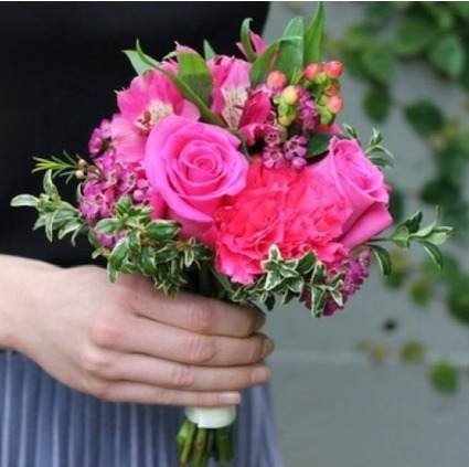 Pink Mixed Flower Nosegay