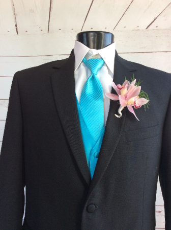 Pink Orchid Boutonniere