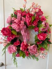 Pink Paradise Silk Wreath 