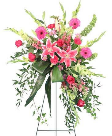 Grateful Heart Standing Spray in Louisville, OH | DOUGHERTY FLOWERS, INC.