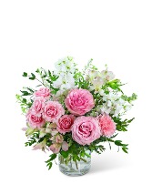 Pink Parisian Blooms Flower Arrangement in Nevada, Iowa | Flower Bed