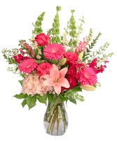 Pink Party Vase Arrangement in Frederick, Maryland | Maryland Florals
