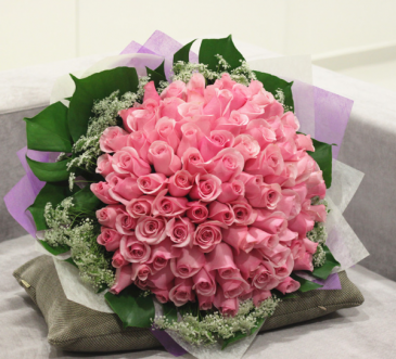 PINK PASSION  100 pink Roses  in Ozone Park, NY | Heavenly Florist
