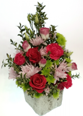 Pink Passion Container Arrangement