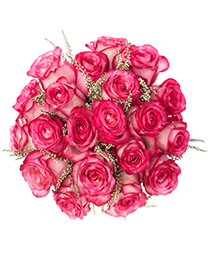 Pink Passion Rose Bridal Bouquet