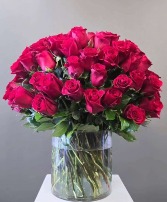 Pink Passion Roses Arrangement
