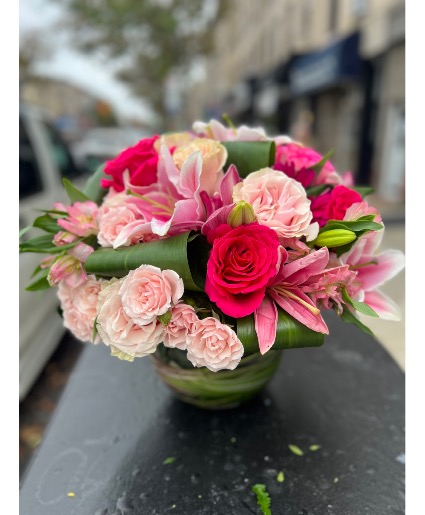 Pink Pastel Mixed Flowers Fishbowl