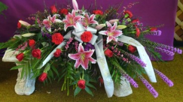 Pink Pastel  Casket Spray in Dayton, OH | ED SMITH FLOWERS & GIFTS INC.