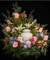 Pink Peaceful Promise  Urn Arrangements