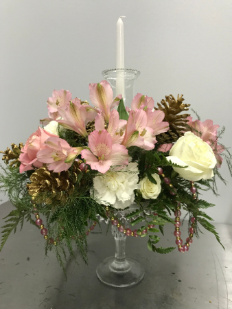 PINK PEARL CENTERPIECE CANDLE CENTERPIECE