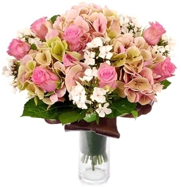 PINK PEARLS HYDRANGEA BOUQUET