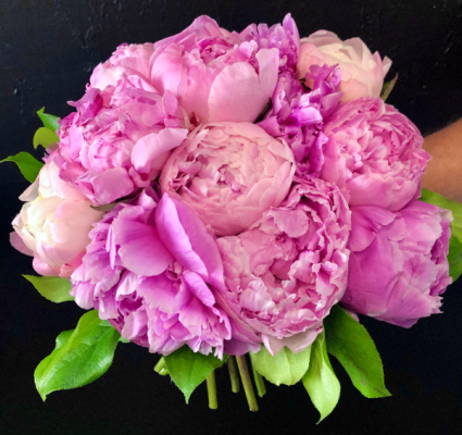 pink peony flower bouquet