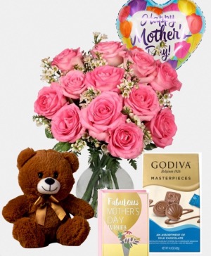 Pink Perfection Mother's Day Roses Package Mother's Day Flowers