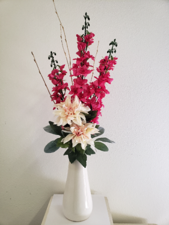 (SILK) Pink Perfection Silk flower arrangement