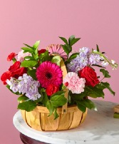 Pink Picnic Basket S5485d Bouquet