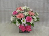 Pink Polka Dot Bouquet table arrangement