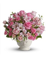 Pink Potpourri Ceramic vase of pink florals