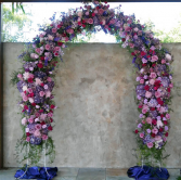 Pink & Purple Archway Wedding 
