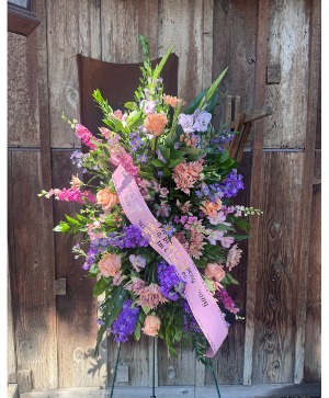 Pink & purple Spray Standing Spray