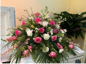 Pink Remembrance Casket Spray