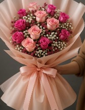 Pink Romance Bloom Wrap Birthday-anniversary - Just Because - Graduation