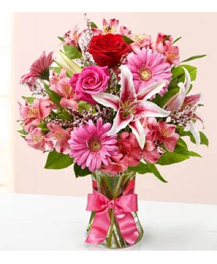 Pink Romance Vase Arrangement
