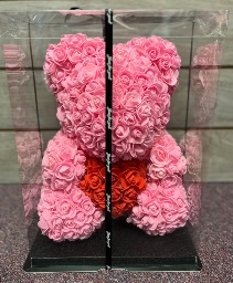 Silk Pink Rose Bear 