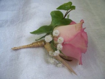 Pink Rose Boutonniere