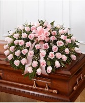 Pink Rose Casket Cover Smaller sizes available