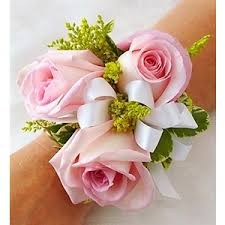 Pink rose corsage 