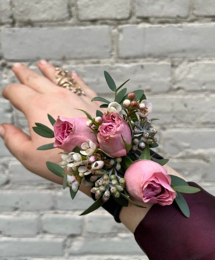 Pink Rose Corsage 