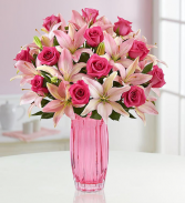 Pink Rose & Lily Bouquet for Mother's Day
