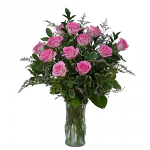 Pink Rose Perfection Fresh Flower Arrangement