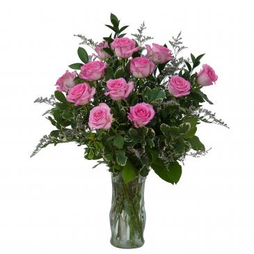 Pink Rose Perfection Arrangement in Roswell, NM | BARRINGER'S BLOSSOM SHOP