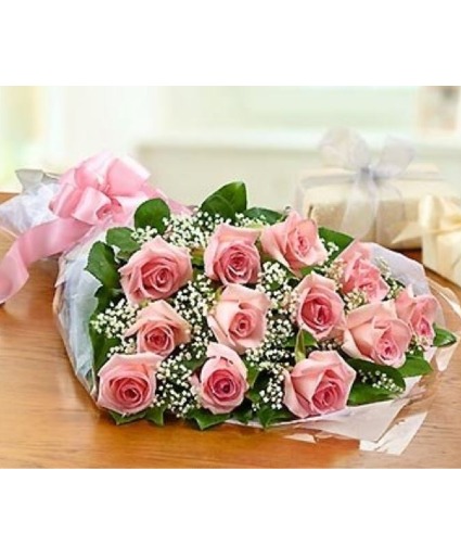 Pink Rose wrapped bouquet  