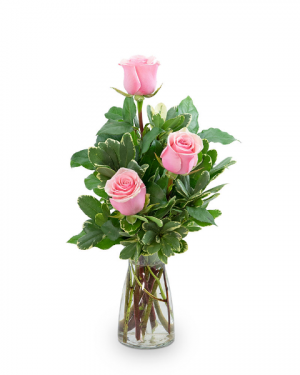 Pink Roses (3) Flower Arrangement