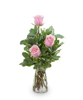Pink Roses (3) Flower Arrangement