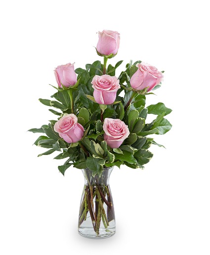 Pink Roses (6) Flower Arrangement