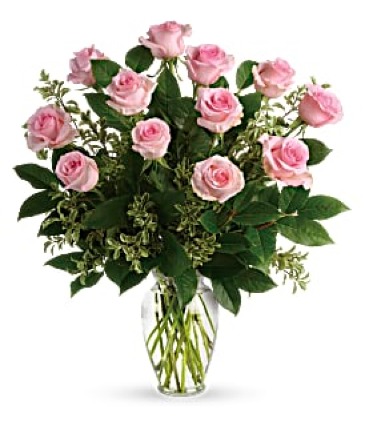 Dozen Pink Roses Arrangement in Fort Worth, TX | DARLA'S FLORIST Dozen Pink Roses Arrangement in Fort Worth, TX | DARLA'S FLORIST