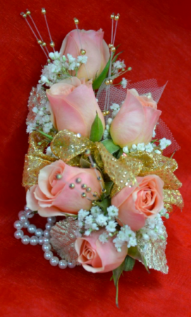 Pink Roses Corsage-5D 