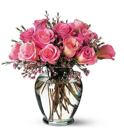 Pink Roses Floral Arrangement