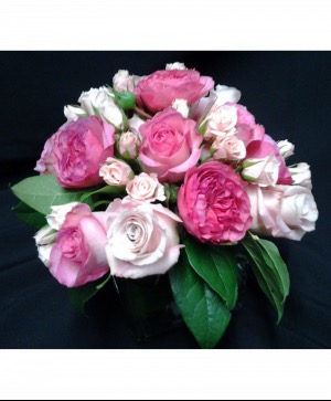Pink Roses In Bubble Boel Clear Bubble Bowl