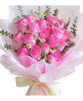 Pink Roses  presentation Bouquet