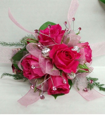Pink Shimmer Prom Corsage