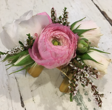 Pink Sizzle  Brass Cuff Corsage in Astoria, OR | BLOOMIN CRAZY FLORAL